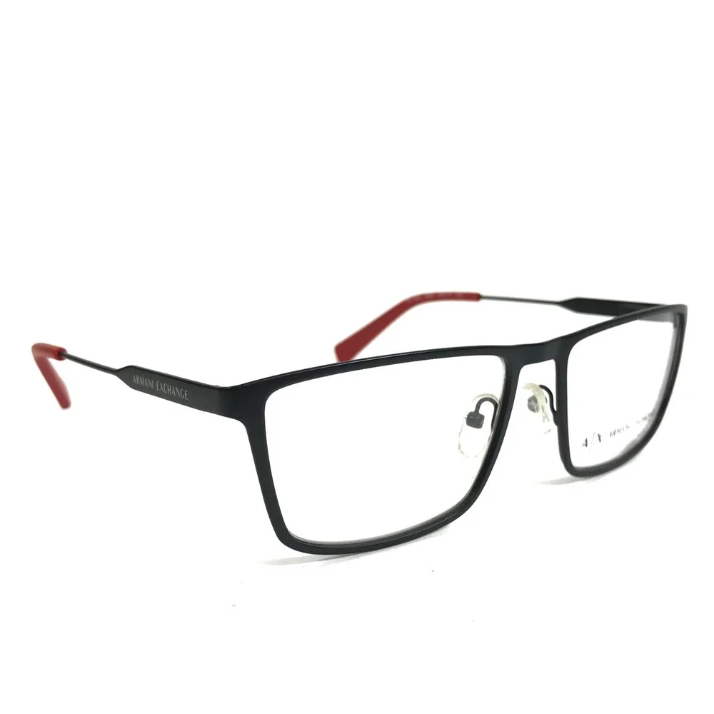 Armani Exchange Eyeglasses Frames AX1022 6063 Black Rectangle Full Rim 55-17-140